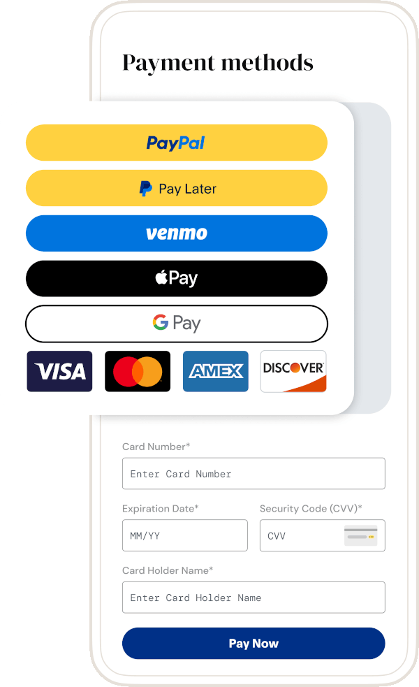 PayPal Payment Methods